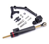 Naojino Amortiguador dirección Compatible con Ducati para Monster 821 2014-2021 Kit Montaje De Soporte De Amortiguador De Dirección De Motocicleta Piezas Universales Ajustables(Black)