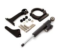 Naojino Amortiguador dirección Compatible con para ER-6 2006 2007 2008 Kit De Montaje De Soporte Estabilizador De Amortiguador De Dirección De Fibra De Carbono(NO.2)