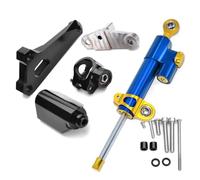 Naojino Amortiguador dirección Compatible con S1000RR 2014 2015 Amortiguador De Dirección para Motocicleta Soporte Estabilizador De Manillar Accesorios Universales(Blue-Yellow)