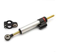 Naojino Amortiguador dirección Compatible con Suzuki para GSXR1000 para GSXR 2003 2004 2005 2006 Soporte De Montaje Amortiguador De Dirección Estabilizador Motocicleta Universal(Silver)