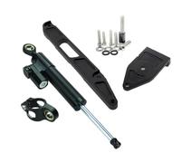 Naojino Amortiguador dirección Compatible con Yamaha para XJR1300 1998-2015 2003 2004 2005 2010 Kit Soporte De Montaje Lineal Estabilizador De Soporte De Amortiguador Dirección Motocicleta(Black)