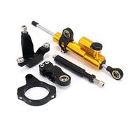 Naojino Amortiguador dirección Compatible con Yamaha para YzfR7 2021 2022 2023 Amortiguador Estabilizador De Dirección para Motocicleta Accesorios Universales Estabilizador Manillar(Yellow-Black)
