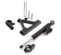 Naojino Amortiguador dirección Compatible con ZX10R 2004-2005 Kit De Montaje del Soporte Amortiguador Estabilizador De Dirección para Motocicletas Accesorios Universales Ajustables(Black)