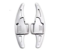 Naojino Compatible con Ford para Focus 2015 2016 2017 2018 2019 Par De Pegatinas Extensoras De Paletas De Cambio De Volante De Coche Accesorios De Aluminio para Coche Paleta de Cambio(Silver)