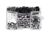 Naojino Tuercas y Tornillos para CB600F CB600 CB650F CB650R Cb750f CB900F CB919 M6 para M5 Kit Tornillos Carenado Motocicleta Tornillería Tornillos Tuerca(Silver)