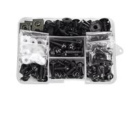 Naojino Tuercas y Tornillos para CB600F CB600 CB650F CB650R Cb750f CB900F CB919 M6 para M5 Kit Tornillos Carenado Motocicleta Tornillería Tornillos Tuerca(Black)
