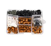 Naojino Tuercas y Tornillos para CBR600 CBR600F CBR600F2 Cbr600f3 CBR600F4 CBR600F4I CBR600RR M6 para M5 Kit Tornillos Carenado Motocicleta Tornillería Tornillos Tuerca(Orange)