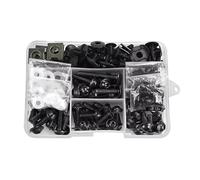 Naojino Tuercas y Tornillos para CBR600 CBR600F CBR600F2 Cbr600f3 CBR600F4 CBR600F4I CBR600RR M6 para M5 Kit Tornillos Carenado Motocicleta Tornillería Tornillos Tuerca(Black)