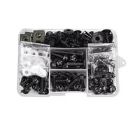 Naojino Tuercas y Tornillos para ER5 ER6F ER6N EX250E EX250F EX500R GTR1400 KLE500 M6 para M5 Kit Tornillos Carenado Motocicleta Tornillería Tornillos Tuerca(Black)