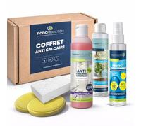 Naoprotection - Limpiador y protección anticalcáreo para cristal y cerámica, repelente al agua y antigoteo, cabina de ducha, cuarto de baño, azulejos y espejo.