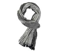 Naoyoshi - Bufanda de algodón y lino a rayas para hombre, bufanda cálida de pashmina, chales de moda para hombre