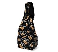 Nap All Day Sleep All Night Sloth Sling Bag Crossbody Mochila Travel Chest Daypack