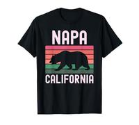 Napa California Bear Wine Country Degustación Valley Lover Retro Camiseta