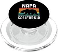 Napa California Bear Wine Country Degustación Valley Lover Retro PopSockets PopGrip para MagSafe