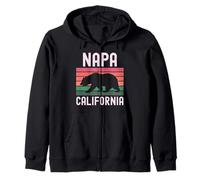 Napa California Bear Wine Country Degustación Valley Lover Retro Sudadera con Capucha