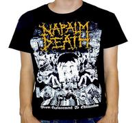 Napalm Death from Enslavement To Obliteration Vintage Men's Cotton T-Shirt Black Shirt Top tee S