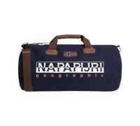 Napapijri- Bolso de viaje azul de algodón encerado con correa de hombro ajustable extraíble- Bags- Mujer- Azul- ONE SIZE- Bolso de viaje azul de algodón encerado con correa de hombro ajustable extraíb