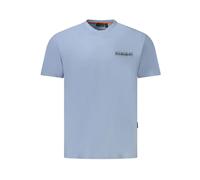 Napapijri- Camiseta de Algodón- Tops- Hombre- Azul- M- Camiseta de Algodón