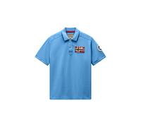 NAPAPIJRI Camiseta 'E-ARCHIVE' beige claro / azul oscuro / rojo cereza L EUR