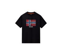 NAPAPIJRI Camiseta 'FLAG TIKI' azul / rojo oscuro / negro / blanco M EUR