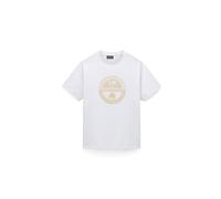 NAPAPIJRI Camiseta 'S-Mahsa' beige / blanco XXXL beige / blanco