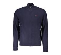 Napapijri - Cárdigan Azul de Manga Larga con Logo - Knitwear - Hombre - Azul - M -