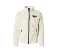 NAPAPIJRI Chaqueta polar 'Tynik' ecru / rojo sangre / negro L ecru / rojo sangre / negro