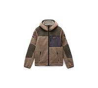 NAPAPIJRI Chaqueta polar 'Yupik' marrón / caqui / negro S marrón / caqui / negro