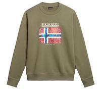 Napapijri Chic Green - Sudadera de forro polar con cuello redondo para hombre