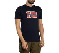 NAPAPIJRI Camiseta 'MAHSA' marino / rojo / blanco M marino / rojo / blanco