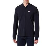 NAPAPIJRI Evan Long Sleeve Polo Shirt, Negro, L para Hombre