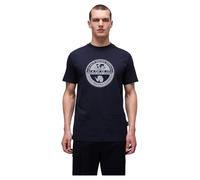 Napapijri Hombre Camiseta Gráfica Bollo, Blue Marine, L