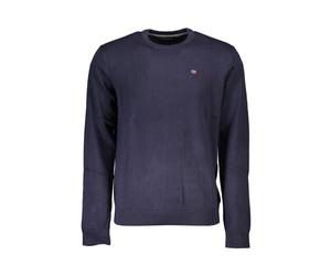 Napapijri- Jersey de Algodón Azul para Hombre- Knitwear- Hombre- Azul- S- Jersey de Algodón Azul para Hombre