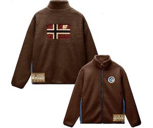 Napapijri - Marcas - Archive Fleece Fz Demitasse - Talla M - Marrón Marrón M