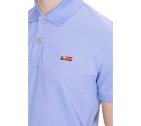 Napapijri Hombre Polo de Manga Corta Eruggy Azul Claro L