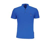 Napapijri- Polo de Algodón Azul con Logo- Tops- Hombre- Azul- M- Polo de Algodón Azul con Logo