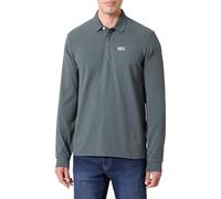 NAPAPIJRI Evan Long Sleeve Polo Shirt Green Urban, Verde, L