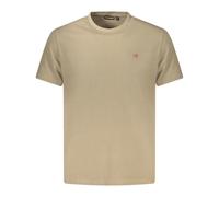 Napapijri- Camiseta de Hombre de Algodón Marrón- Tops- Hombre- Marrón- XL- Camiseta de Hombre de Algodón Marrón