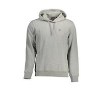 Napapijri- Sudadera con capucha de algodón gris para hombre- Sweatshirts & Hoodies- Hombre- Gris- XL- Sudadera con capucha de algodón gris para hombre