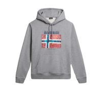 Napapijri- Sudadera de Manga Larga de Algodón Gris- Sweatshirts & Hoodies- Hombre- Gris- XL- Sudadera de Manga Larga de Algodón Gris