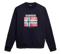 NAPAPIJRI Sudadera para hombre con estampado de sudadera, sin capucha, turquesa, L corto