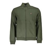 Napapijri- Sudadera Verde con Cremallera y Logo Bordado- Sweatshirts & Hoodies- Hombre- Verde- 2XL- Sudadera Verde con Cremallera y Logo Bordado