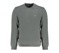 Napapijri- Sudadera verde de manga larga con logo bordado- Sweatshirts & Hoodies- Hombre- Verde- XL- Sudadera verde de manga larga con logo bordado