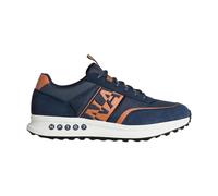 Napapijri- Zapatillas Bajas de Cuero y Tela Azul- Shoes- Hombre- Azul- 44 EU- Zapatillas Bajas de Cuero y Tela Azul