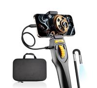 Napatyre Cámara de inspección endoscopio con luz, 6,2 mm, 6 LED, endoscopio con control de rueda de desplazamiento, rotación de 210°, IP67, resistente al agua, cámara de canal, para Android e iOS (3,3