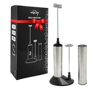 NAPCAM espumador de leche eléctrico USB recargable portátil portátil de mano 2 velocidades agitador opción ideal para leche de almendras chocolate caliente nespresso matcha vapor de leche mezclador de bebidas de proteínas accesorios de café
