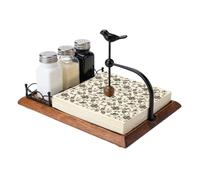 Napkin Holder Flat, Napkin Dispenser with Weighted Arms Dining, Bird Shaped Tissue Dispenser for Restaurant Decor, Bedroom, Home, 10,63 x 7,68 x 6,1 pulgadas, White