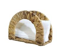 Napkin Holder - Handwoven Natural Fiber Caddy, Decorative Tabletop Dispenser for Bathroom Vanity, Bar Counter, Dining Area, Stylish Organizer Casual and Formal Events