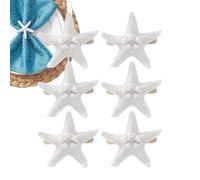 Napkin Ring Buckles, 6 Piece Starfish, Shape Table Aid with Sturdy Build, Comfortable Reliable Daily Use, Premium Quality Wedding Accessory, Banquet Gathering Birthday Dinner 2,16*2,16*0,39 pulgadas