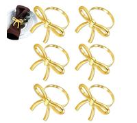 Napkin Ring - Elegant Metal Bow Buckle | Decorative Metal Napkin Buckle In Bow Shape, Table Settings, Banquets, Parties, Bodas, Christmas, Thanksgiving, Easter, And Holiday Décor